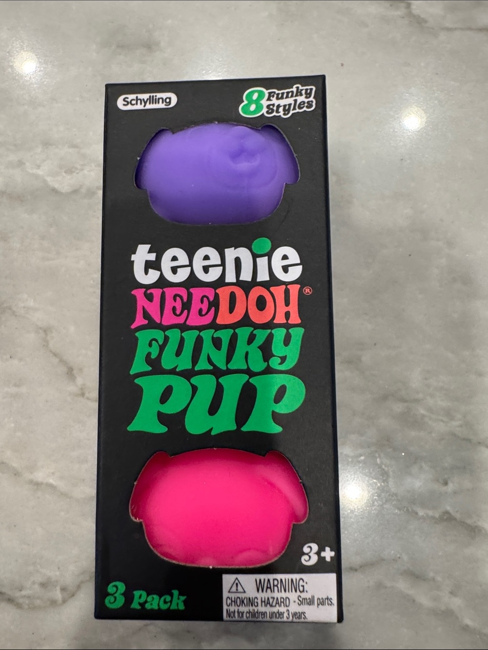 Teenie Needoh Funky Pup 3-Pack Kids Toy - Purple, Orange, Pink - Picture 2 of 5